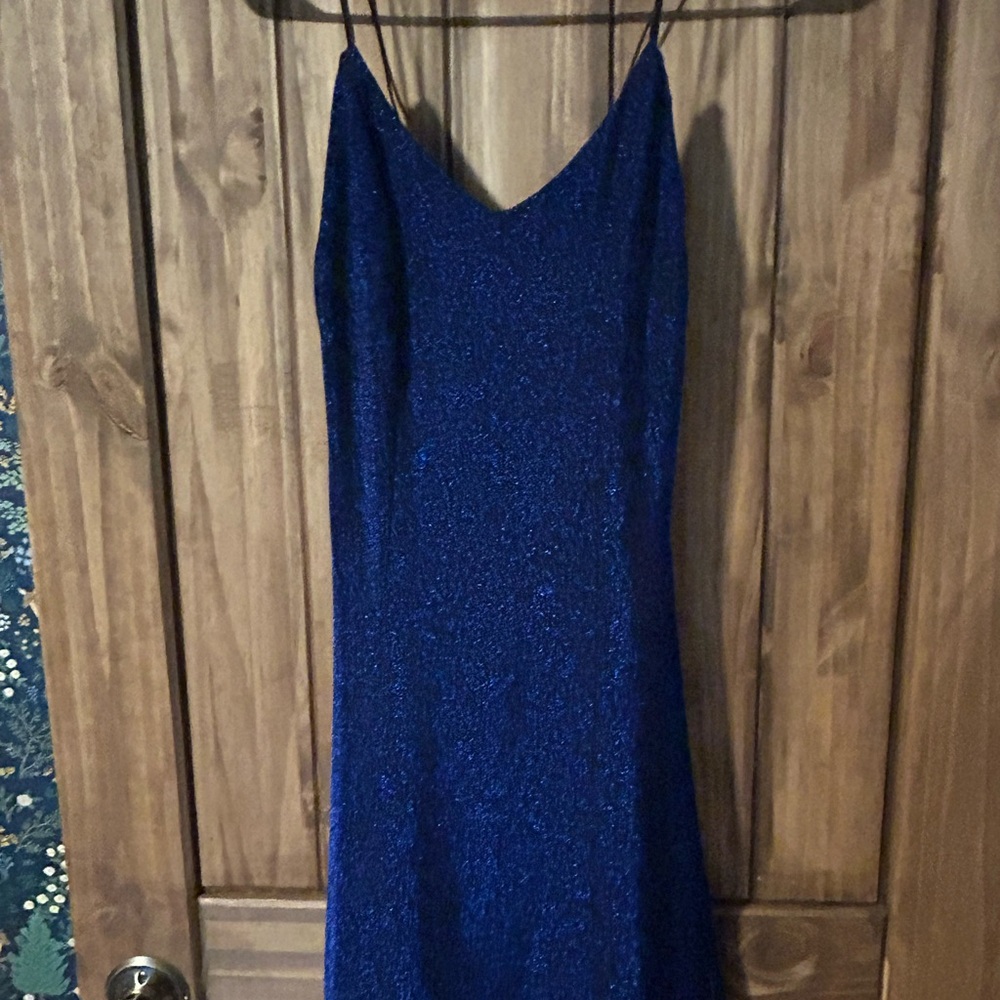 Lulu's Strapless Blue Dress